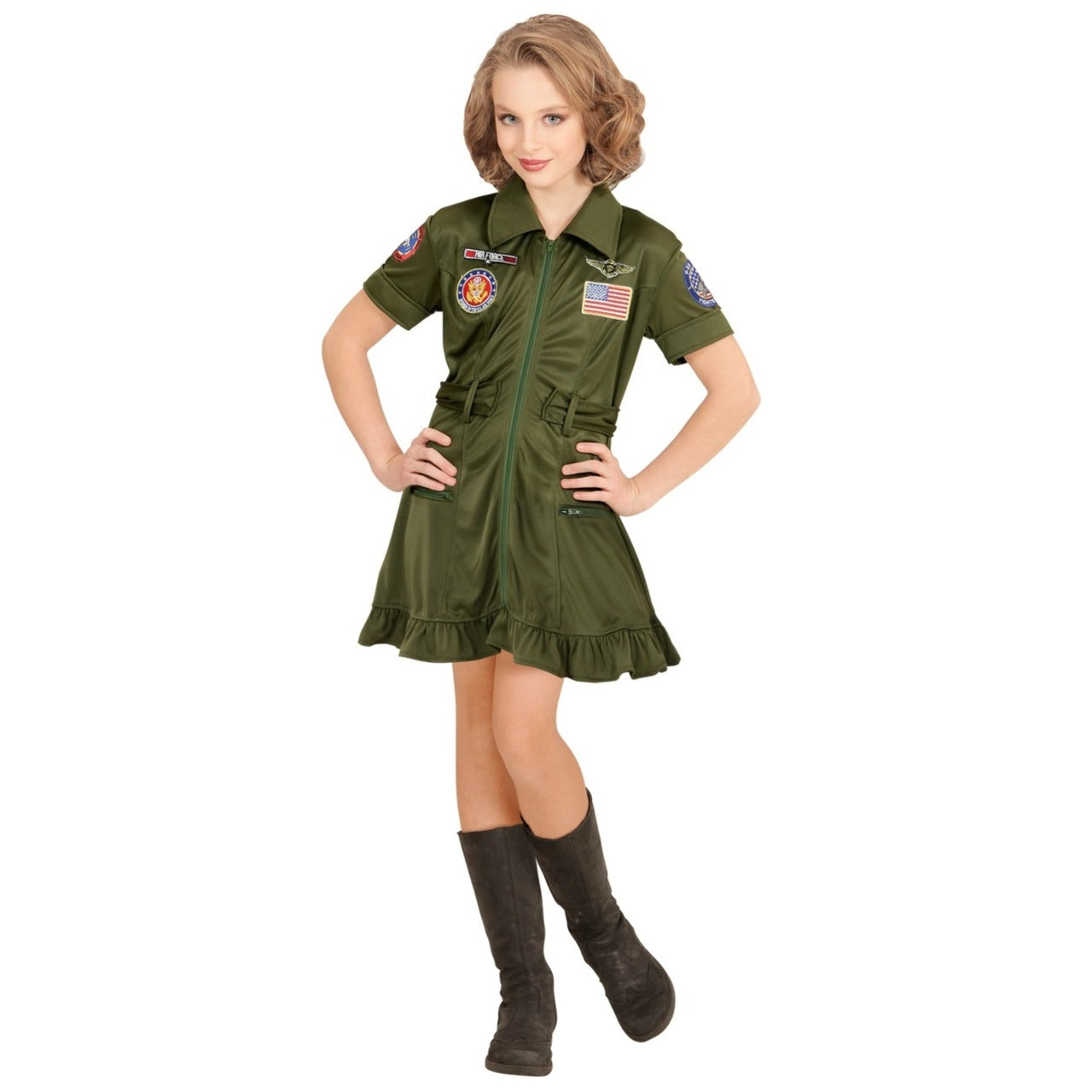 Déguisement de pilote de combat pour fille