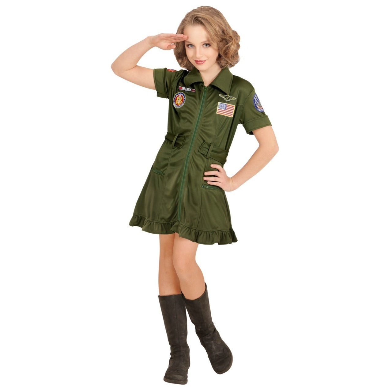 Déguisement de pilote de combat pour fille