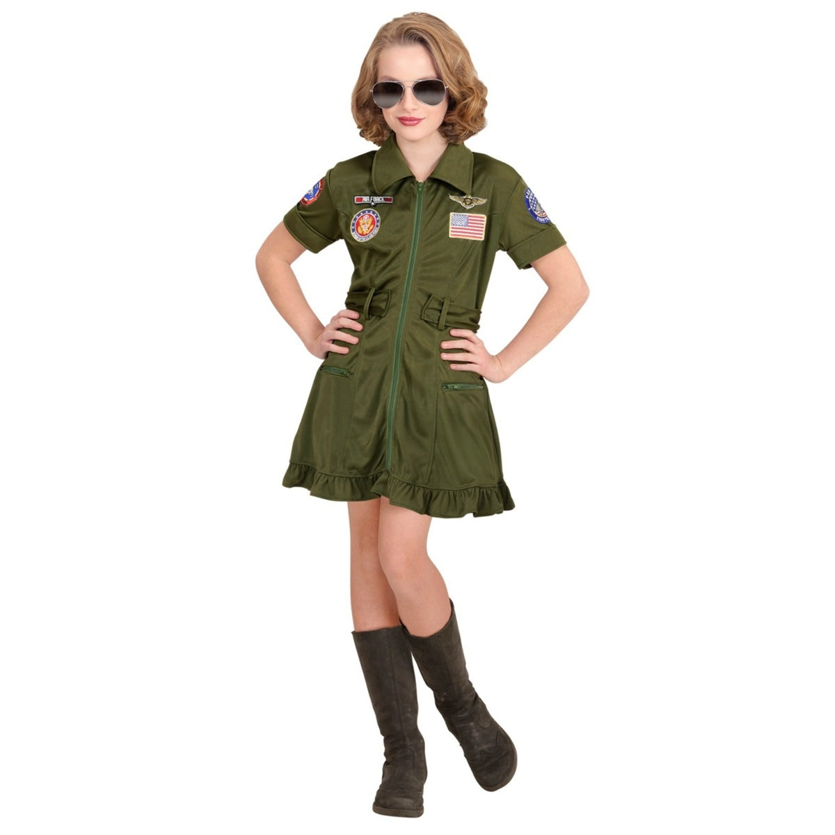 Déguisement de pilote de combat pour fille