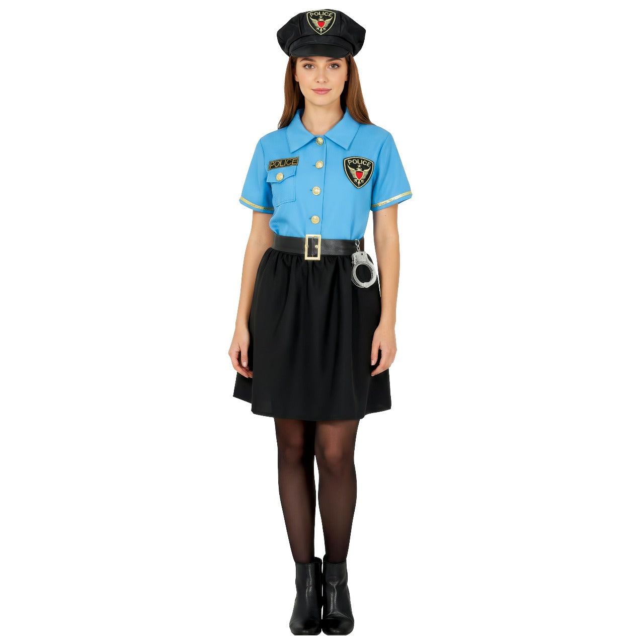 Déguisement de policière officielle bleue pour femme