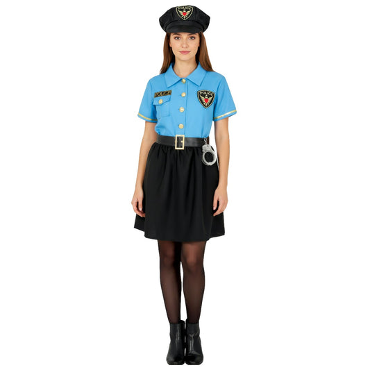 Déguisement de policière officielle bleue pour femme
