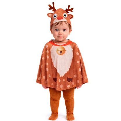 Déguisement de renne poncho pour bébé