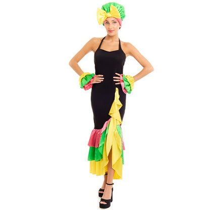 Déguisement de Rumbera Colorée pour femme