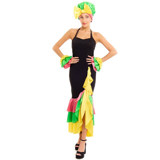 Déguisement de Rumbera Colorée pour femme