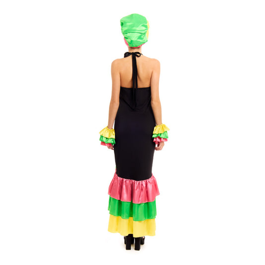 Déguisement de Rumbera Colorée pour femme