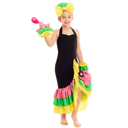 Déguisement Rumbera Colorée pour fille