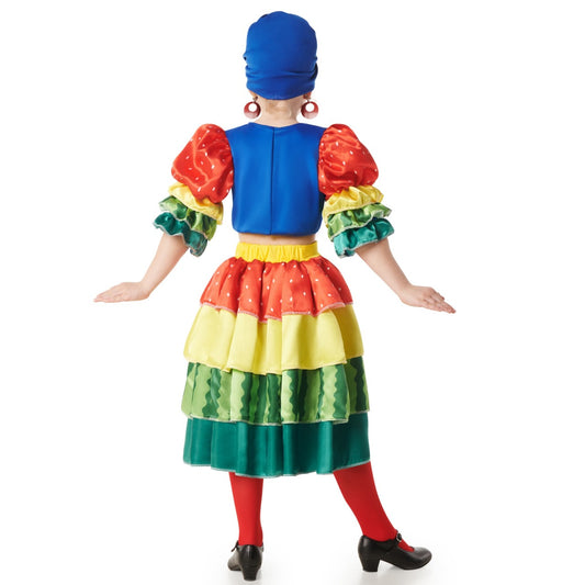 Déguisement de Rumbera Multicolore pour fille