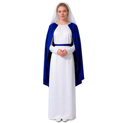 Déguisement de Vierge Marie bicolore pour femme