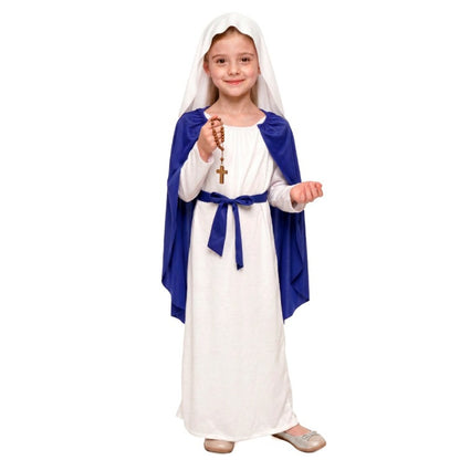 Déguisement de Vierge Marie bicolore pour fille