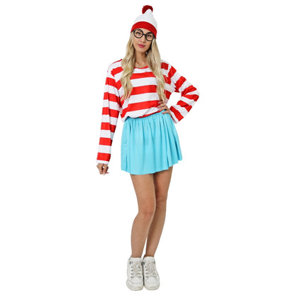 Déguisement de Wally à Rayures pour femme 