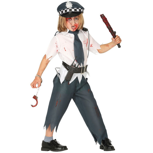 Déguisement de Zombie Policier pour fille