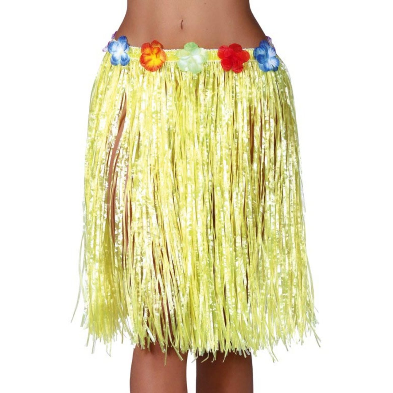 Jupe Hawaïenne Jaune Courte