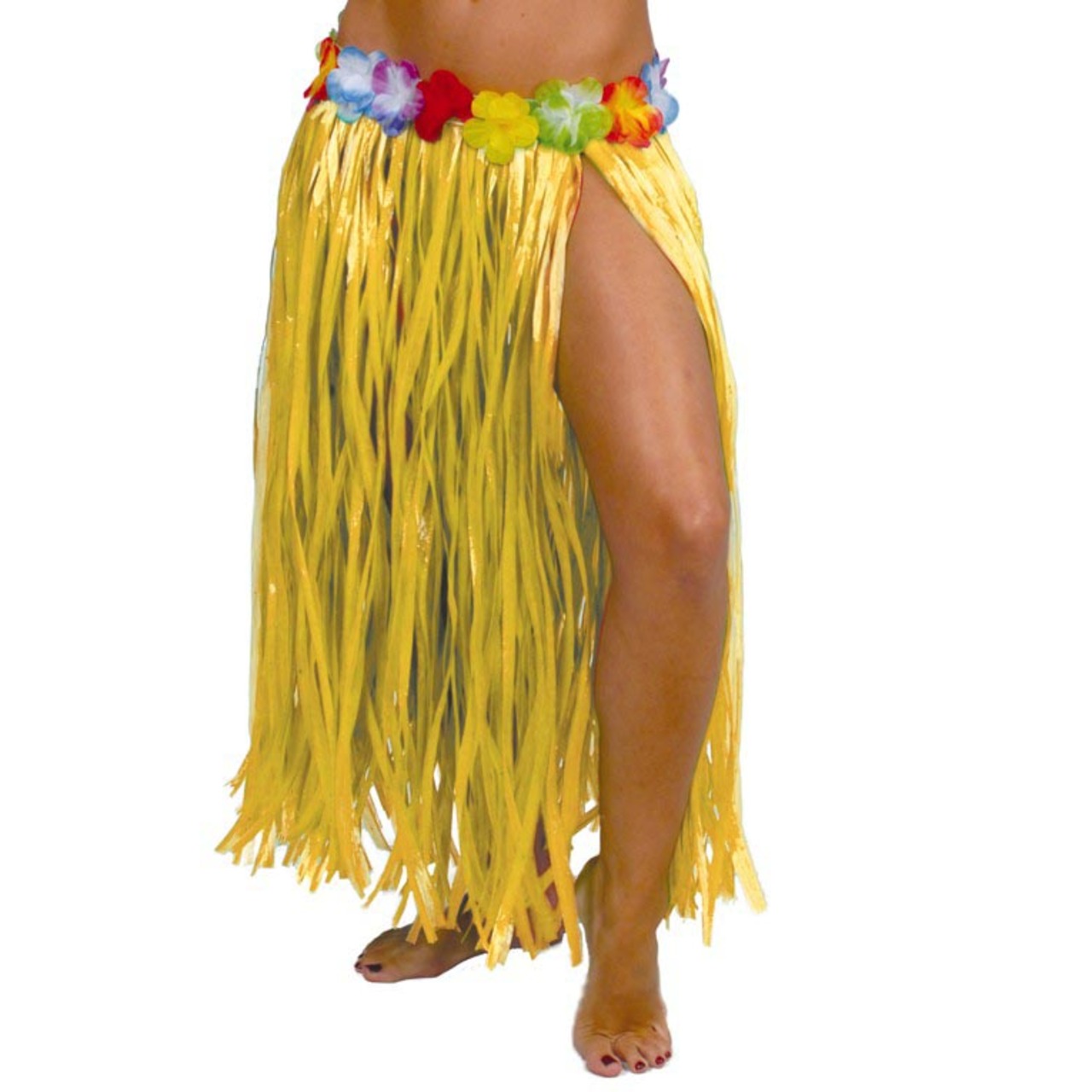 Jupe Hawaïenne Jaune Longue