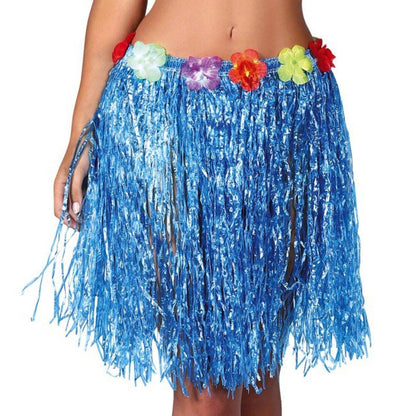 Jupe Hawaïenne Bleue Courte