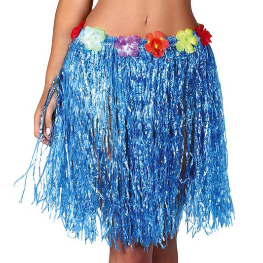 Jupe Hawaïenne Bleue Courte