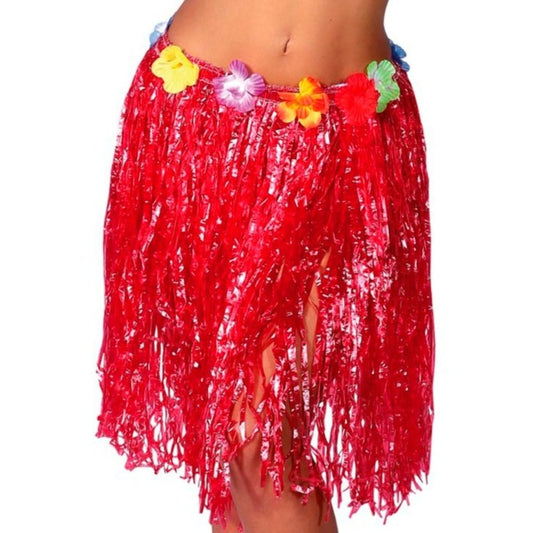 Jupe Hawaïenne Rouge Courte