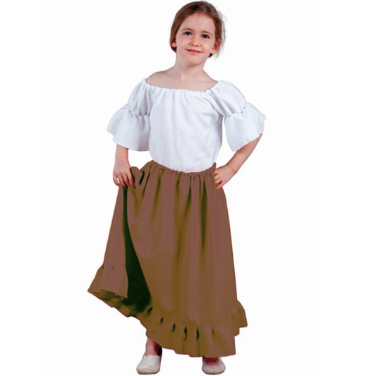 Jupe Médiévale Marron Enfant
