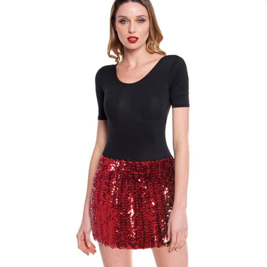 Jupe Rouge à Paillettes