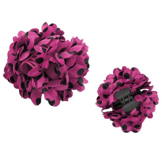 Fleur de Sévillane Fuchsia à pois noirs