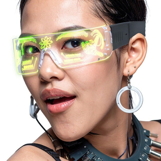 Lunettes Futuristes avec Lumières Led