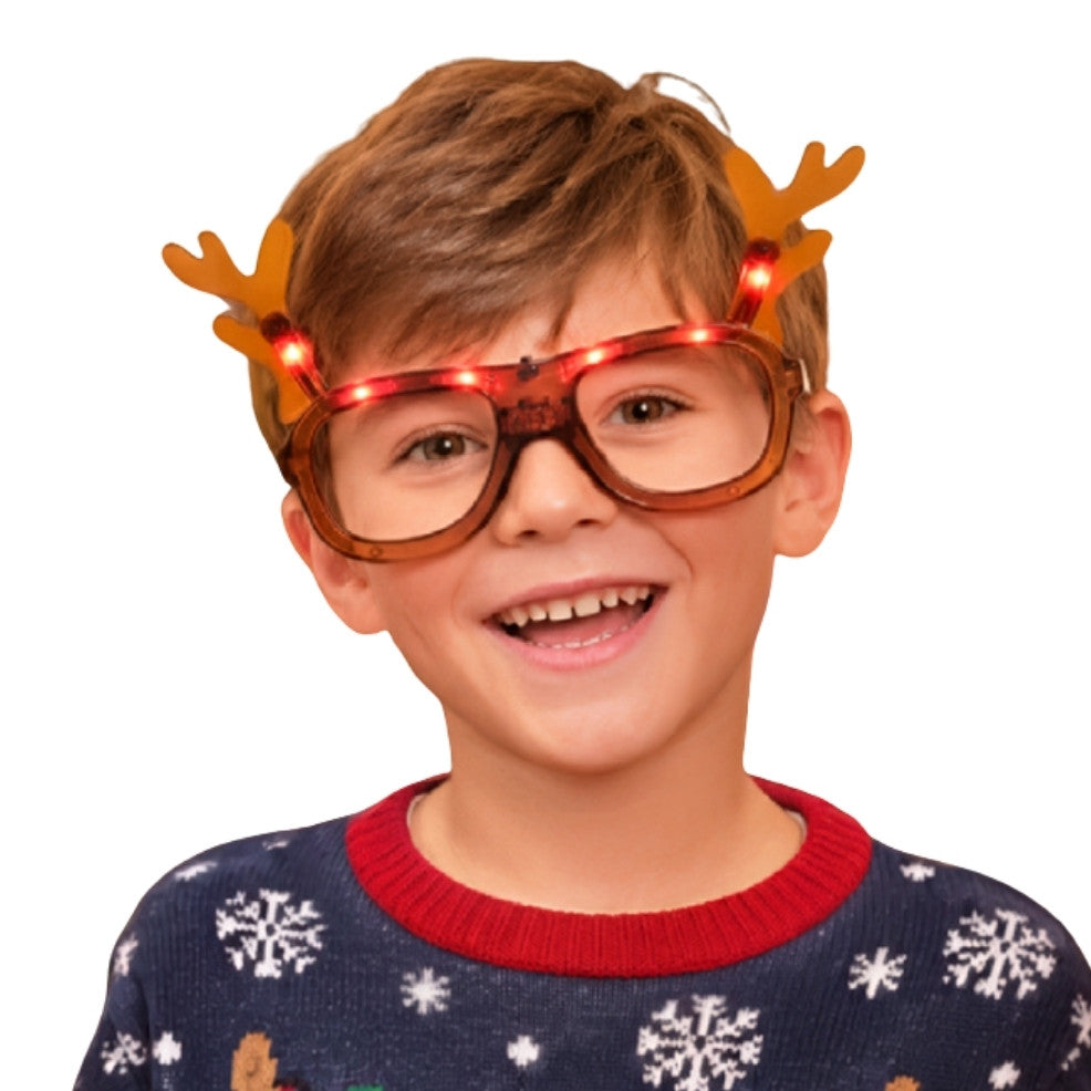 Lunettes de Noël Renne Lumineuses