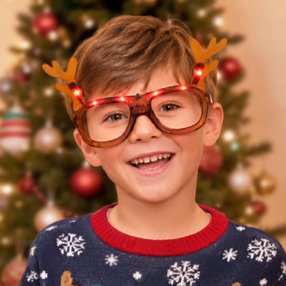 Lunettes de Noël Renne Lumineuses