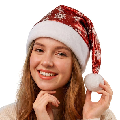 Bonnet de Noël Rouge Métallisé