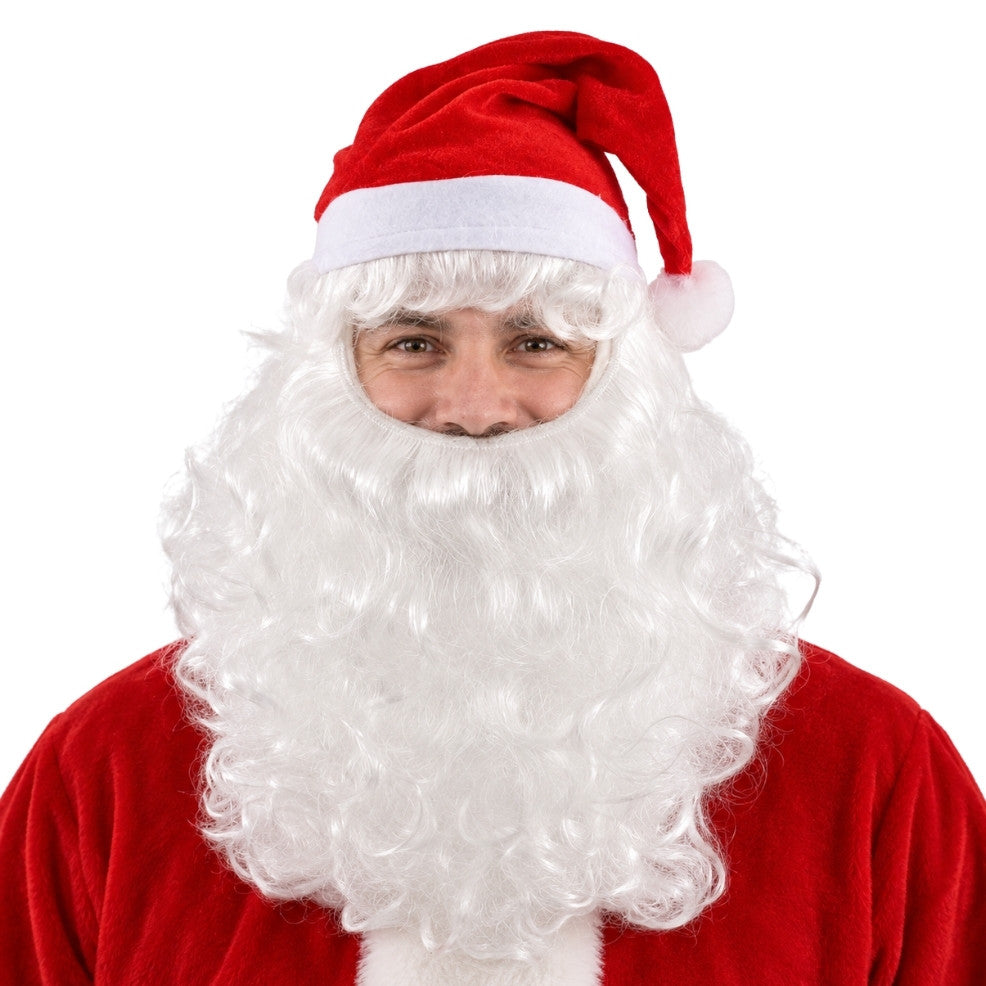 Bonnet de Père Noël avec barbe