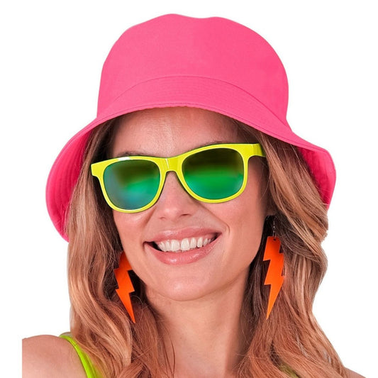 Chapeau rose fluo