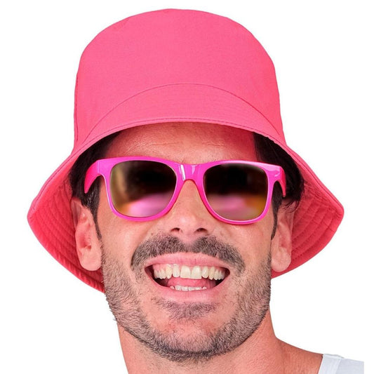 Chapeau rose fluo