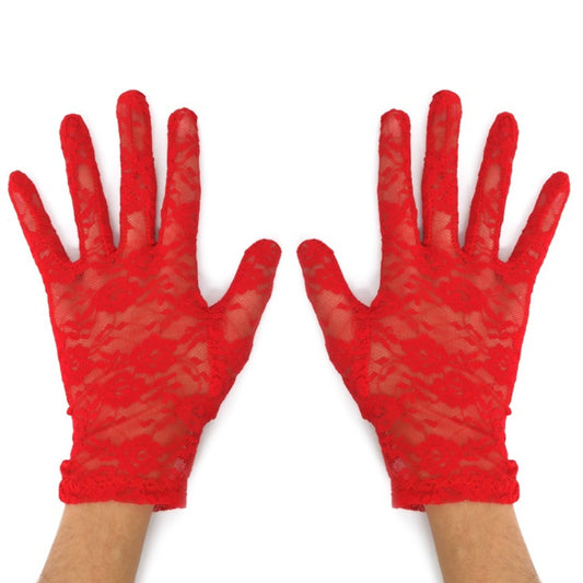 Gants en Dentelle Rouge