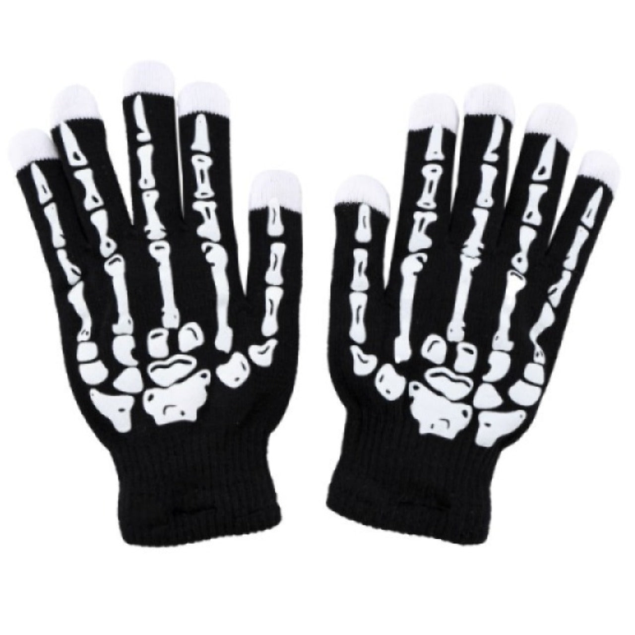 Gants de Squelette avec Lumière Led