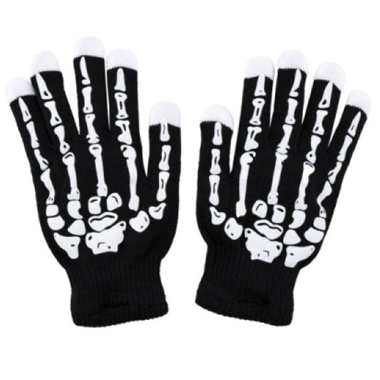 Gants de Squelette avec Lumière Led