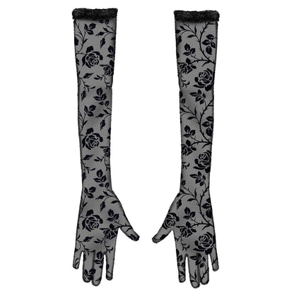Gants Longs Gothiques Roses