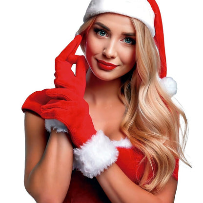 Gants de Mère Noël Rouges