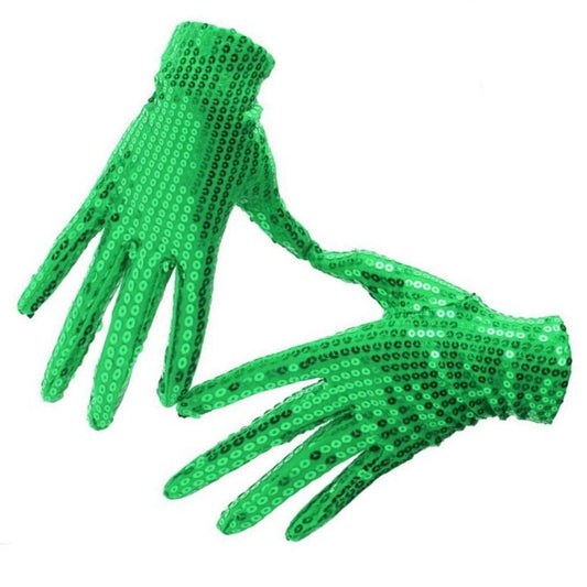 Gants à Paillettes Verts