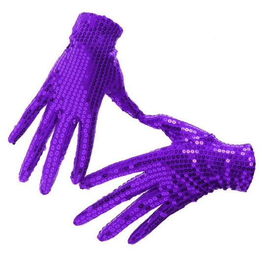 Gants à Paillettes Violets