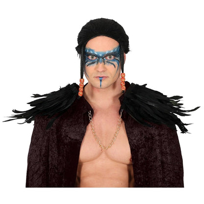 Épaulettes en Plumes Noires