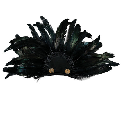 Épaulettes en Plumes Noires