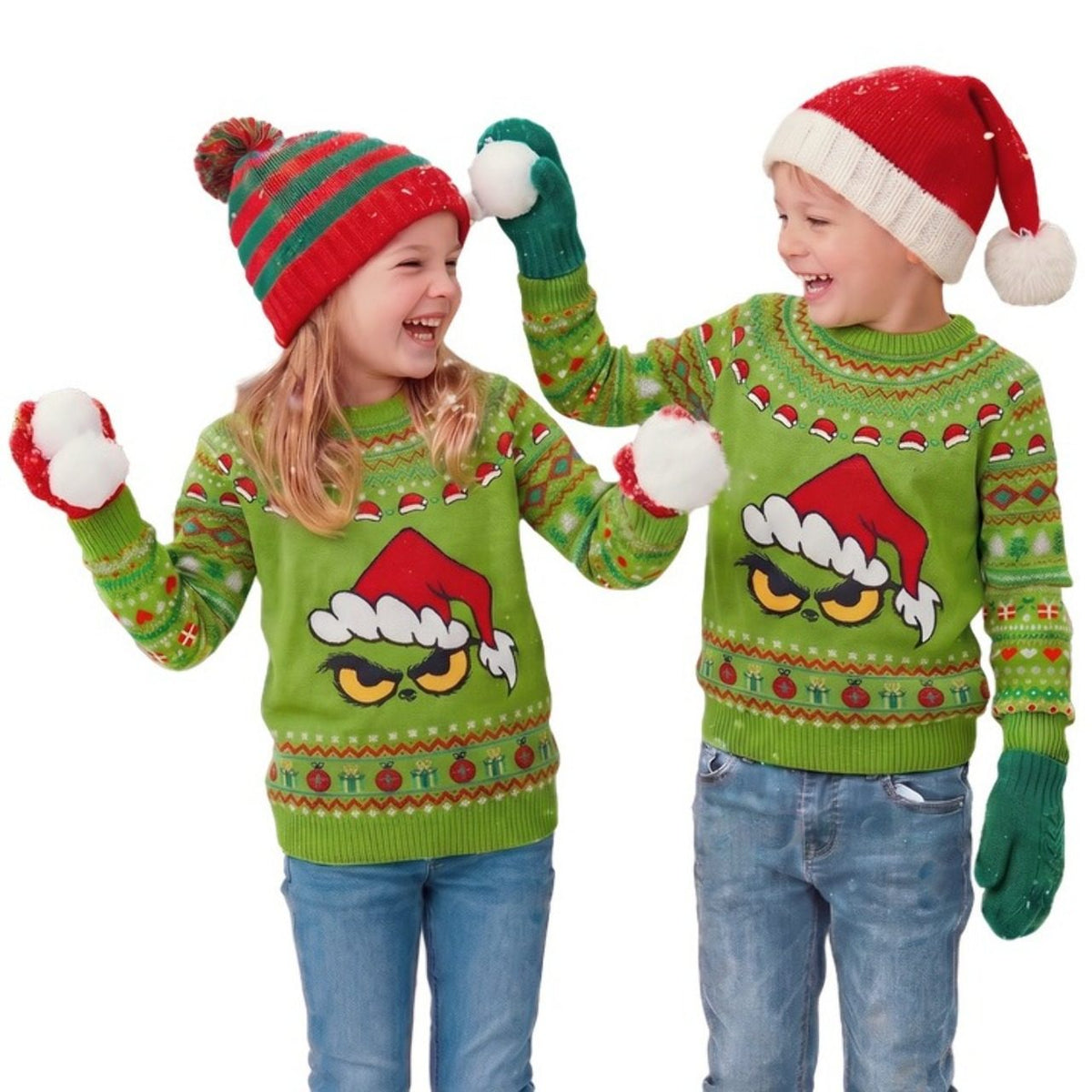 Pull de Noël Grinch pour enfant