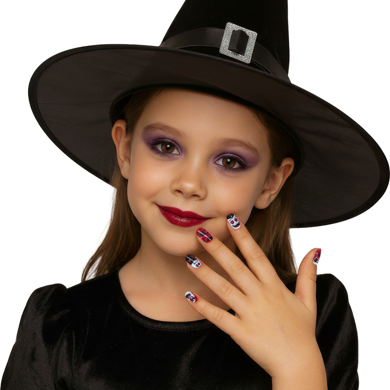 Kit 12 Ongles Halloween Vampires enfant