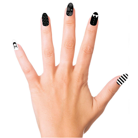 Kit de 12 Ongles Fille Sinistre