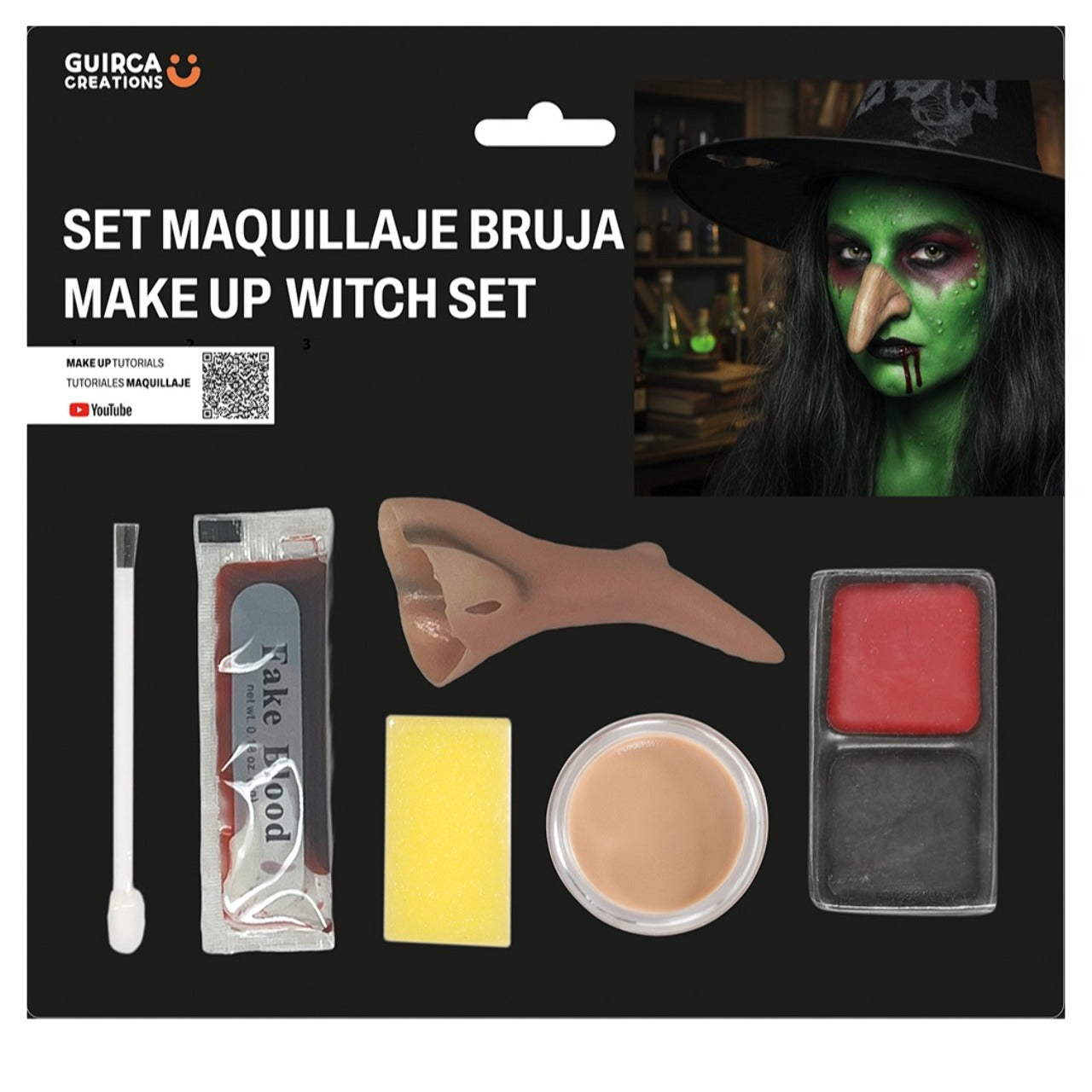 Kit Maquillage de Sorcière avec Nez