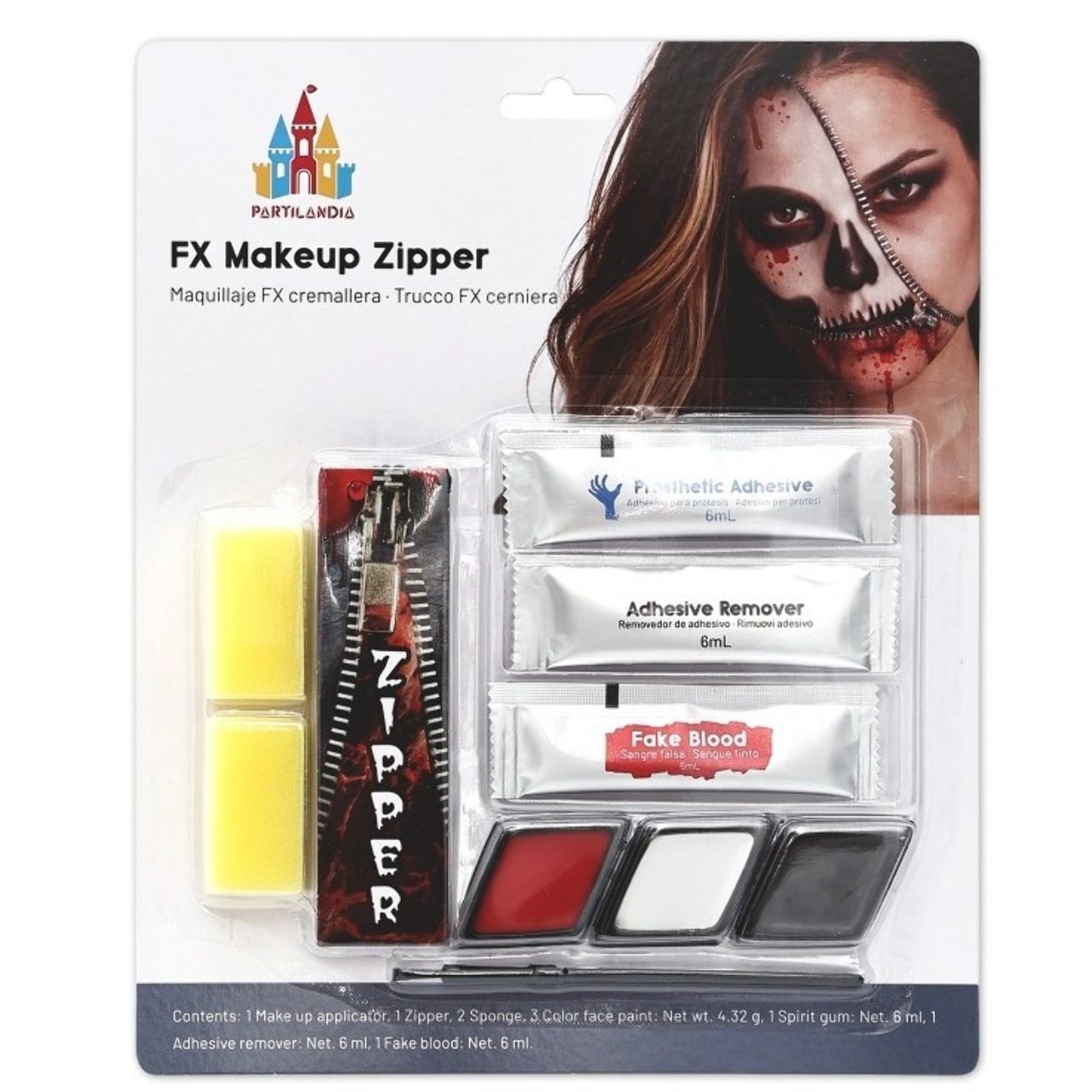 Kit de Maquillage Zombie Fermeture Éclair