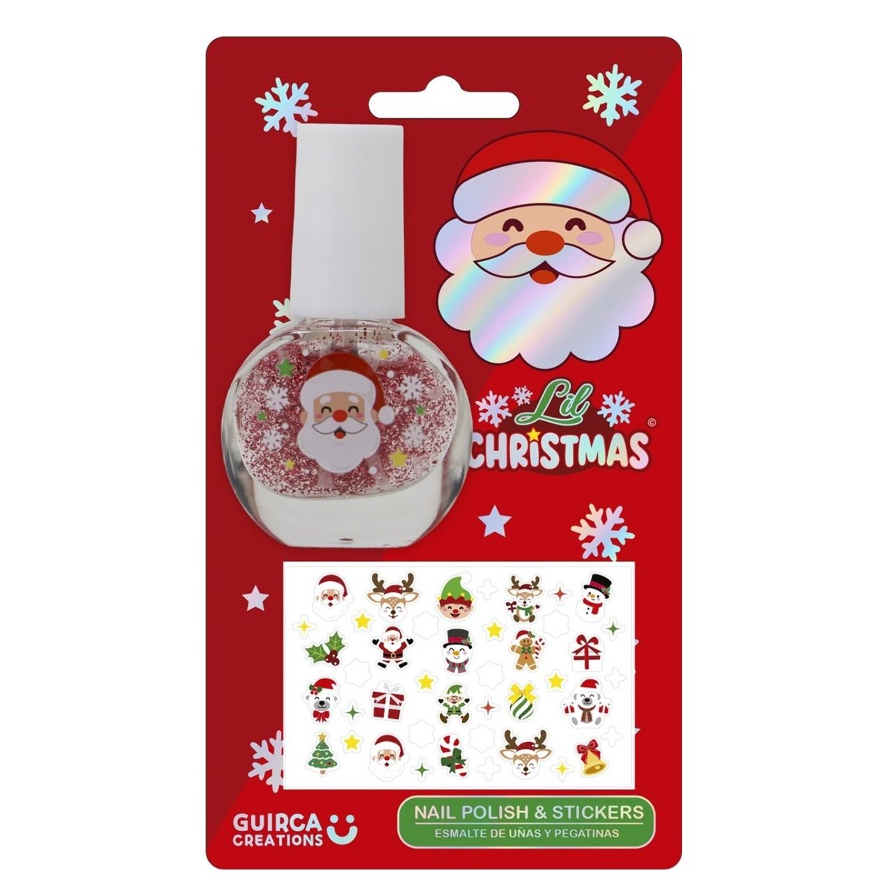 Kit de vernis à ongles et autocollants Noël