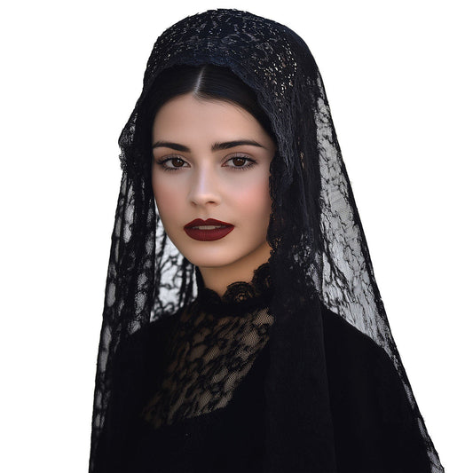 Voile Noir en Dentelle