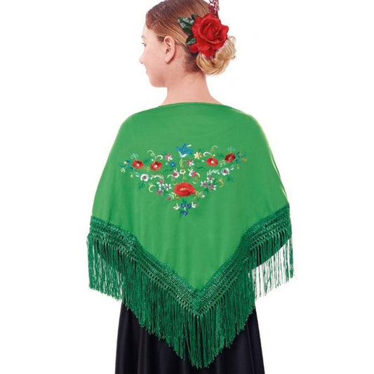 Châle Vert Brodé pour enfant