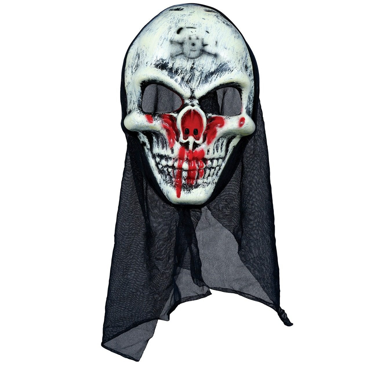 Masque Squelette Sanglant avec Capuche
