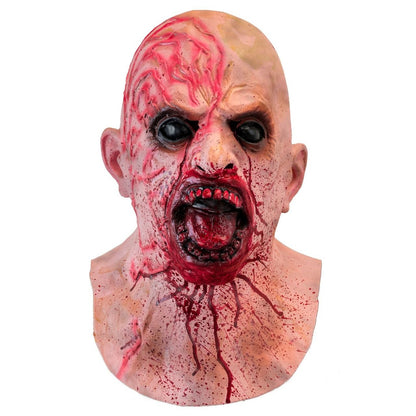 Masque en latex de Zombie Sanglant avec Col