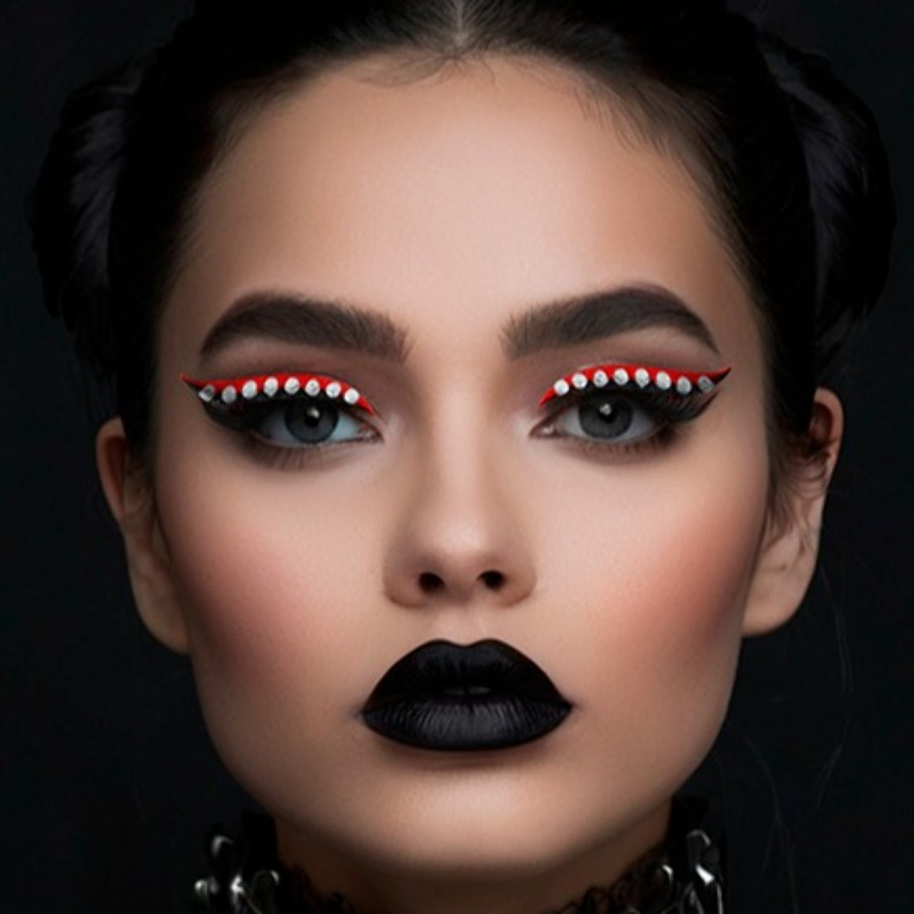 Pack de 2 eyeliners en strass Rouge